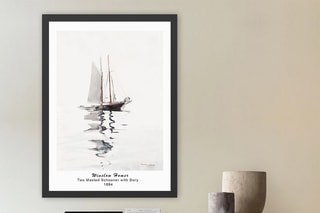 Tableau "Two Masted Schooner with Dory" Winslow Homer - 35 x 45 cm