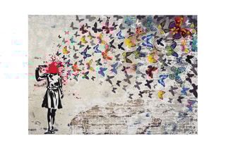 Tableau "Butterfly Girl" Banksy - 50 x 70 cm