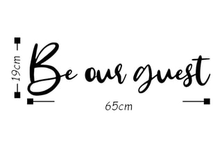 Décoration murale Be Our Guest - 19 x 65 cm - Noir