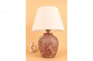 Lampe à poser en céramique - Marron - 40 W