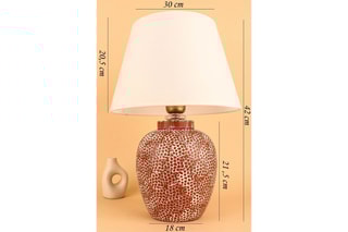 Lampe à poser en céramique - Marron - 40 W