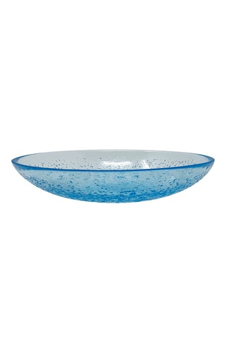 6 assiettes creuses en verre soufflé bouche Bubbles - 21 x 5 cm