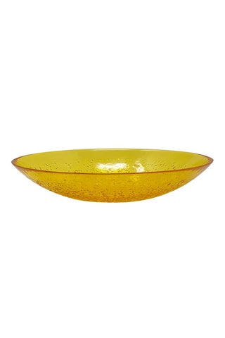 6 assiettes creuses en verre soufflé bouche Bubbles - 21 x 5 cm