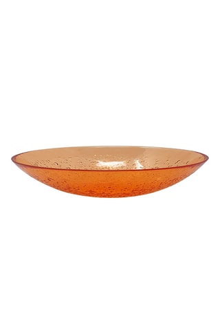 6 assiettes creuses en verre soufflé bouche Bubbles - 21 x 5 cm