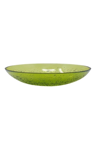 6 assiettes creuses en verre soufflé bouche Bubbles - 21 x 5 cm
