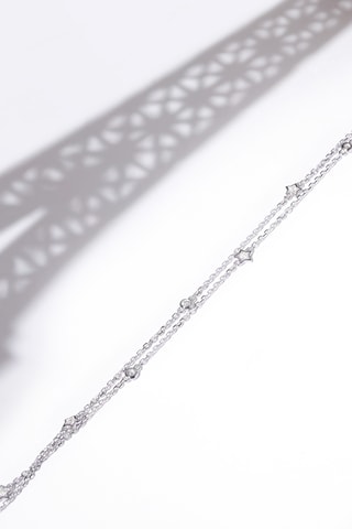 Armband Ligne de Vie Witgoud en Diamanten 0,11 Karaat/8