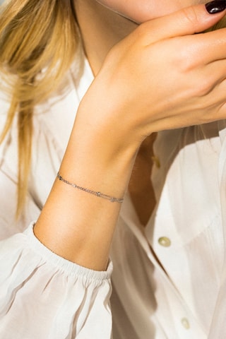 Armband Ligne de Vie Witgoud en Diamanten 0,11 Karaat/8