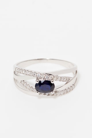 Ring Rien que Toi Witgoud, Saffier en Diamanten