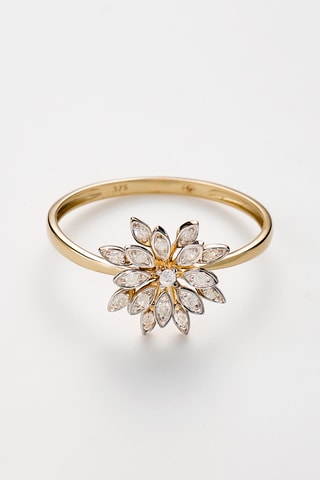 Ring Bouquet Geelgoud en Diamant