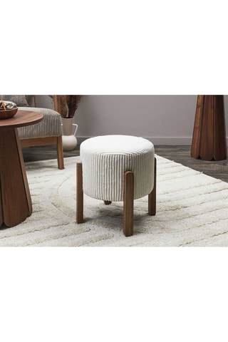 Pouf - 36 x 35 x 35 cm - Beige 
