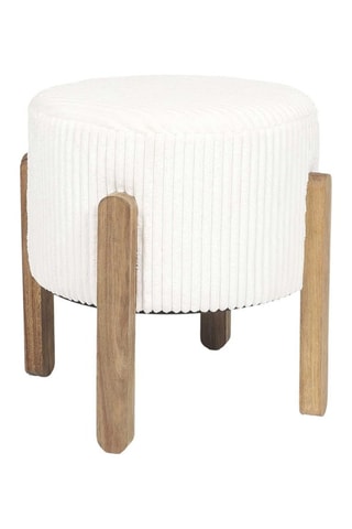 Pouf - 36 x 35 x 35 cm - Beige 