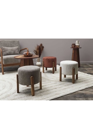 Pouf - 36 x 35 x 35 cm - Beige 