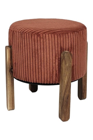 Pouf Scott - Terracotta et naturel