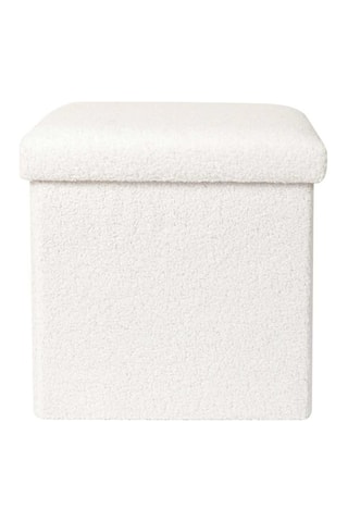 Pouf-coffre pliable - Blanc