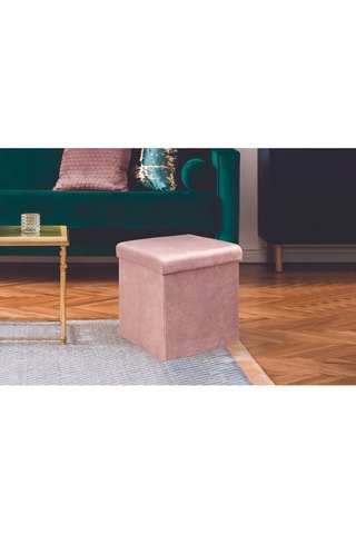 Pouf-coffre pliable Giulia - Rose