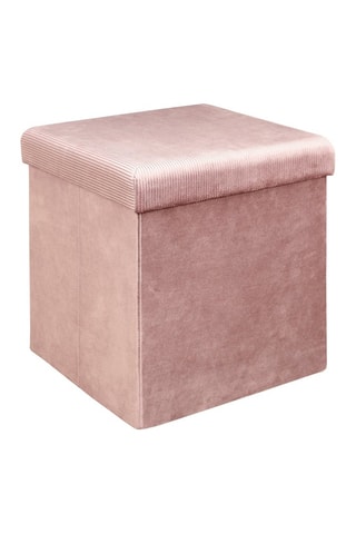 Pouf-coffre pliable Giulia - Rose
