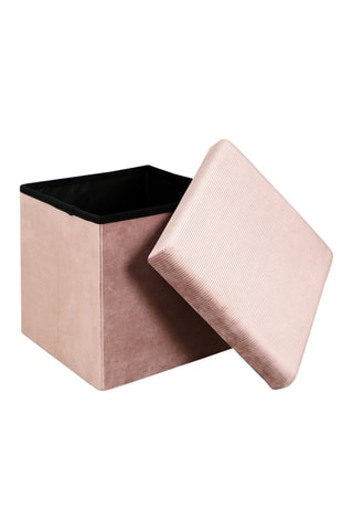 Pouf-coffre pliable Giulia - Rose
