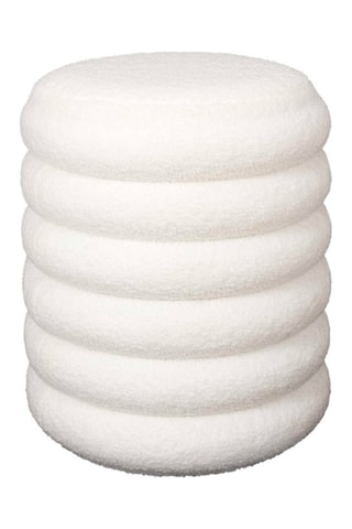 Pouf avec rangement Freya - Blanc