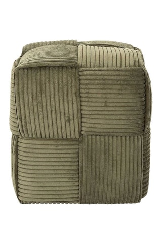 Pouf Scott - Vert foncé - Toucher velours côtelé