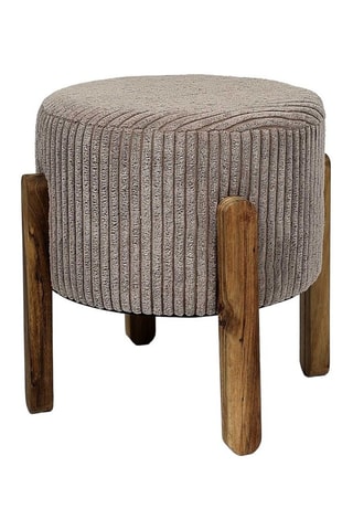 Pouf Scott - Taupe et naturel