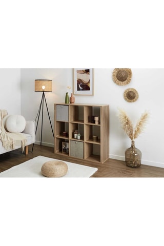 Rangement modulable 9 niches Klaus - Marron