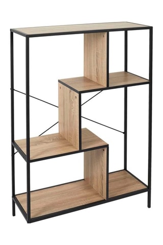 Meuble de rangement - Noir et imitation bois