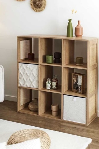 Rangement modulable 9 niches Bali - Marron