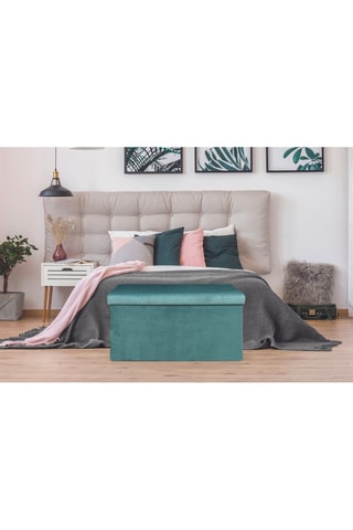 Banc-coffre pliable Giulia  - Bleu canard