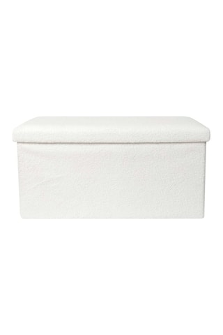 Banc-coffre pliable - Blanc