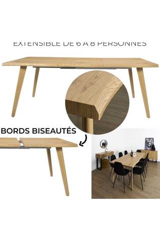 Table extensible Calypso - 210 x 76,5 x 90 cm