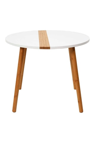 2 tables basses gigognes - Blanc et naturel