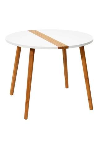 2 tables basses gigognes - Blanc et naturel