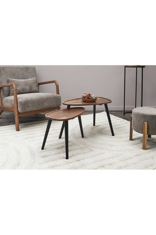 2 tables gigognes en acacia - Naturel