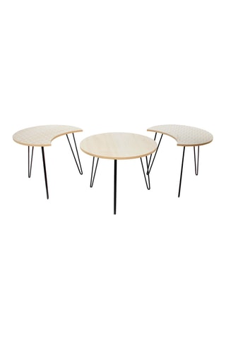 3 tables d'appoint modulables  - Blanc