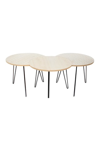 3 tables d'appoint modulables  - Blanc