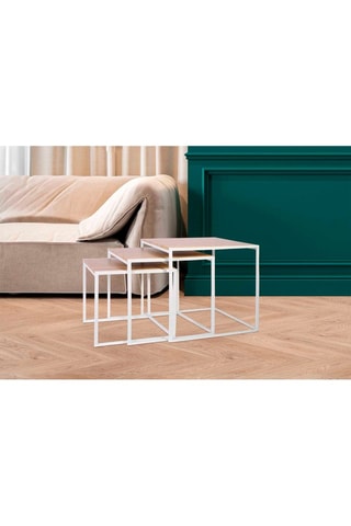 3 tables gigognes  -  Blanc