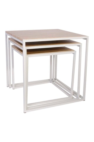 3 tables gigognes  -  Blanc