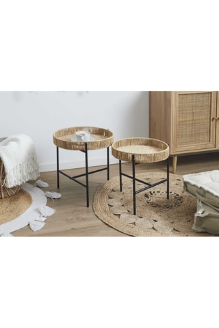 2 tables gigognes Pampa - Naturel et noir