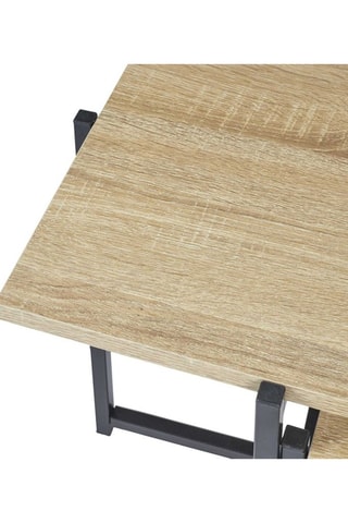 2 tables gigognes Loka - Imitation bois clair et noir
