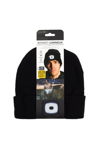 Bonnet lumineux LED Noir
