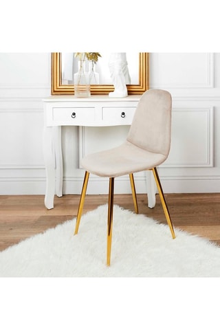 2 chaises Royal - Gris et doré