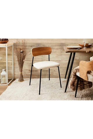 2 chaises Loki Hygge - 
Naturel et crème
