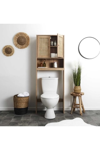 Meuble WC 2 portes Bali - Marron