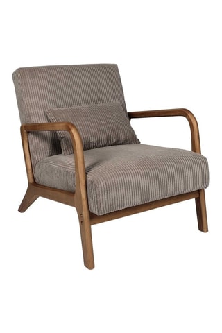 Fauteuil Scott - Taupe et naturel
