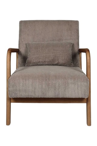Fauteuil Scott - Taupe et naturel