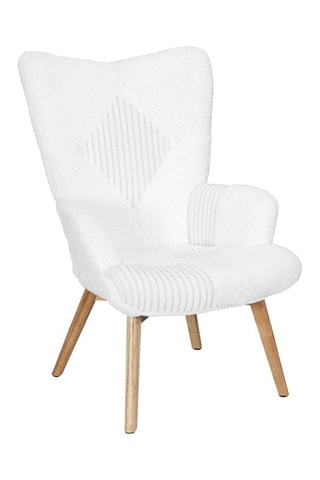 Fauteuil - Naturel et blanc