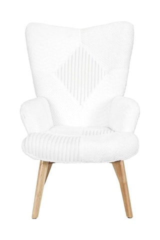 Fauteuil - Naturel et blanc