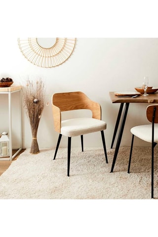 2 fauteuils Loki Hygge - 
Naturel et crème