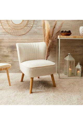 Fauteuil Erika Hygge - 
Naturel et blanc