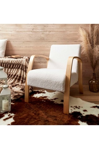 Fauteuil Hella Hygge - 
Naturel et blanc